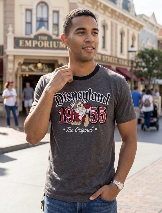 Disney Parks Authentic Other - DisneyParks Gray Embroidered Short Sleeve T-Shirt With 1955 Grumpy - Size Medium